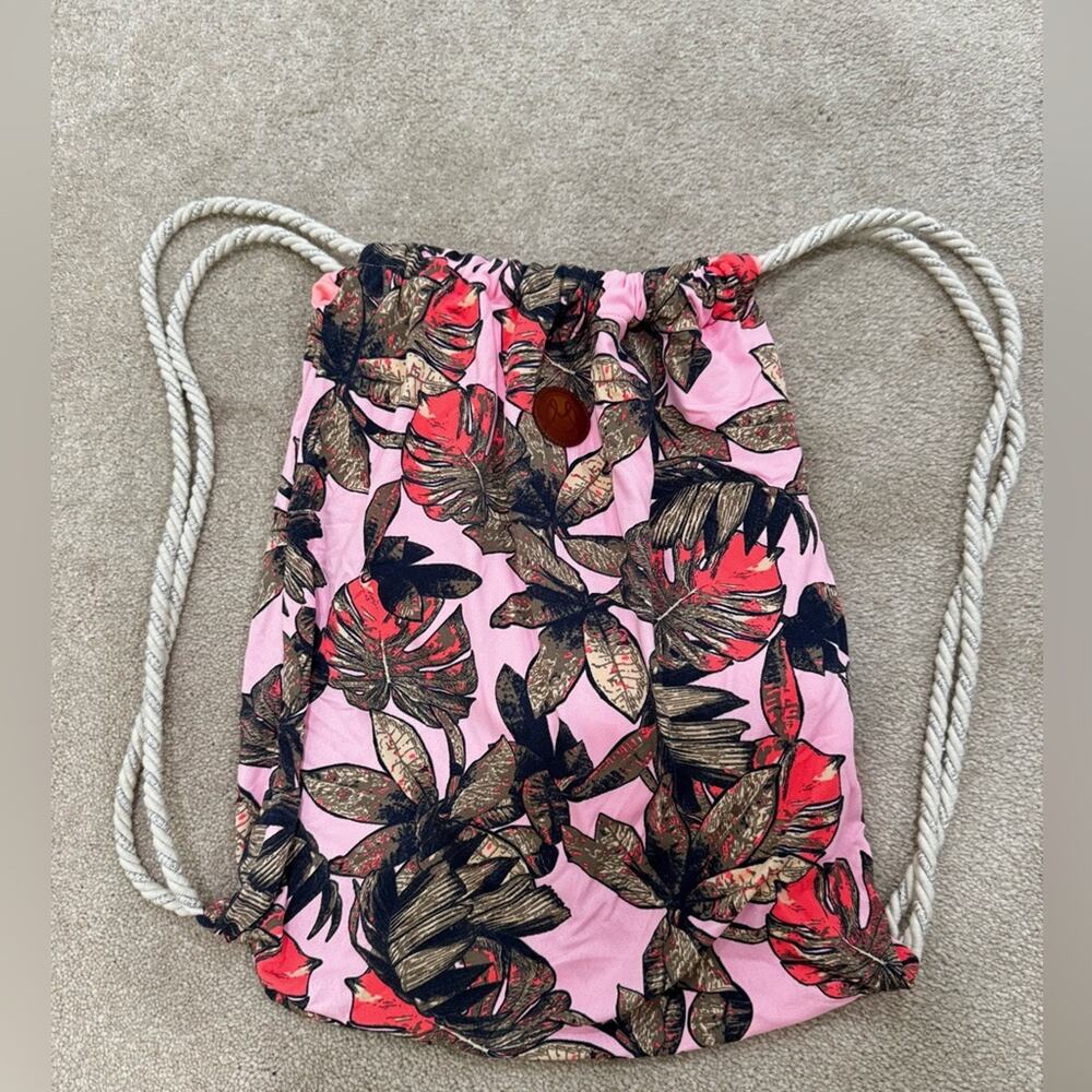 Maaji swim Pink Floral Drawstring Backpack